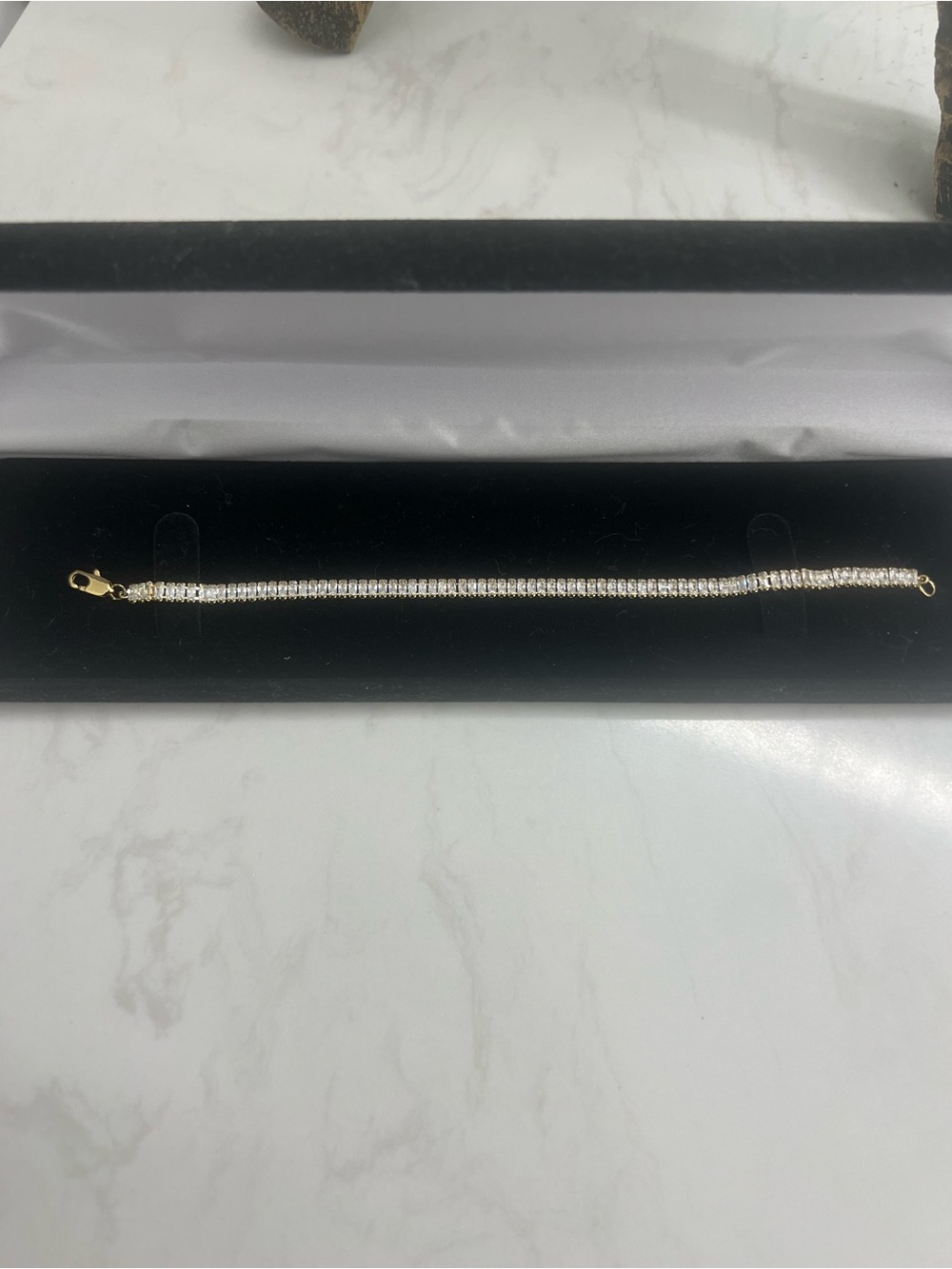 Elegant 14K Gold-Plated Tennis Bracelet with Clear CZ stones - Women Jewelry
